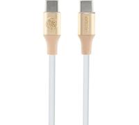 Guess Ebossed Logo - Câble de charge rapide USB-C vers USB-C 1,5 m (doré)