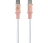 Guess Ebossed Logo - Câble de charge rapide USB-C vers USB-C 1,5 m (rose)