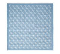 GUESS Écharpe bleu blanc pour femme et homme - Eliette Logo Kefiah Scarf 135X135 Teal 280393