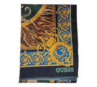 Guess Écharpe Bleu Multi Femme, bleu, Taille unique