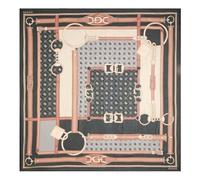 GUESS écharpe Carrie Logo Kefiah Max 130X130 Espresso Logo brun