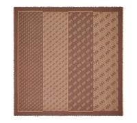 GUESS écharpe Lindsey Jacquard Kefiah 120X120 Brown Logo brun