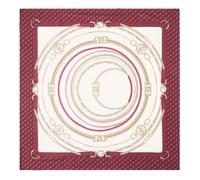 GUESS Écharpe rouge vin crème pour femme - Foulard 90X90 Burgundy 329931