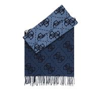 GUESS Écharpe 'SCARF JACQUARD 40X180' bleu marine / bleu-gris / taupe / noir, Taille One Size