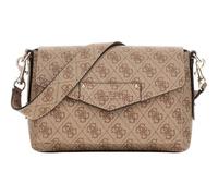 GUESS Eco Brenton Flap Shoulder Bag Latte Logo