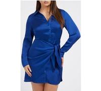 GUESS Eco Es Ls Alya Dress Admiral Blue Taille: XS | Robes Chemises Outlet | Femme | Bleu