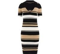 GUESS Eco Evie Striped Polo Dr Black White Gold Str Taille: S | Robes Mini Outlet | Femme | Le Noir