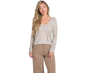 Guess Eco Long Sleeve Nellie Cardigan Sweater Pull Femme