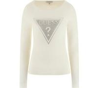 GUESS Eco Ls Triangle Logo Eli Dove White Taille: XL | Manches longues Outlet | Femme | Blanche
