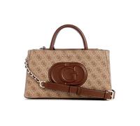 GUESS Eco Mietta Small Society Satchel, Logo latte marron, Taille unique