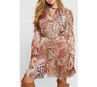 GUESS Eco Mireille Dress Red Multi Pattern Taille: S | Robes Chemises Outlet | Femme | Rouge
