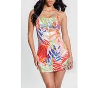 GUESS Eco Sl Brooklyn Dress Havana Print Taille: XS | Robes Mini Outlet | Femme