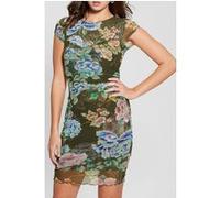 GUESS Eco Ss Aida Dress Hanoi Green Floral P Taille: XS | Robes Mini Outlet | Femme | Vert
