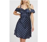 GUESS Eco Ss Brigitte Flare Dr Optical Square Blue Taille: XS | Robes Mini Outlet | Femme | Bleu