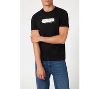 GUESS Eco Ss Bsc Metallic Debo Jet Black A996 Taille: M | T-shirts avec imprimés Outlet | Homme | Le Noir