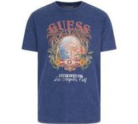 GUESS Eco Ss Bsc Resort Pennant Blue Multi Taille: XS | T-shirts avec imprimés Outlet | Homme | Bleu