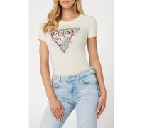 GUESS Eco Ss Cn Cherry Flower Vanilla Blush Taille: L | Chemises Outlet | Femme | Blanche