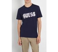 GUESS Eco Ss Cn Logo Tee Smart Blue Taille: L | Pantalons Cargo Outlet | Homme | Bleu