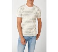 GUESS Eco Ss Cn Striped Tee White/green Stone/du Taille: XS | T-Shirts Outlet | Homme | Blanche