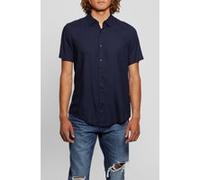 GUESS Eco Ss Eco Rayon Solid S Smart Blue Taille: S | Casual chemises Outlet | Homme | Bleu
