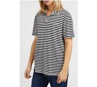 GUESS Eco Ss Embro Strip Navy And Stone Strip Taille: M | Polos Outlet | Homme | Bleu