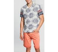 GUESS Eco Ss Island Linen Est Eastward Floral Taille: S | Casual chemises Outlet | Homme | Blanche