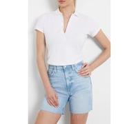 GUESS Eco Ss Script Logo Liza Pure White Taille: S | Polos Outlet | Femme | Blanche