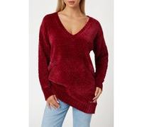 GUESS Eco Talia Ls Vn Maxi Pul Siren Red Taille: XS | Pulls en Maille Outlet | Femme | Rouge