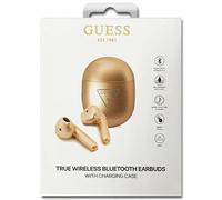 GUESS Écouteurs Bluetooth GUTWST82TRD TWS + Station d'accueil Logo Triangle doré