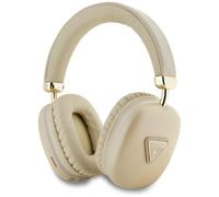 Guess Saffiano Pu Leather Triangle Logo Wireless Headphones Beige