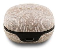 Guess 4g Classic Metal Logo Wireless Earphones Beige