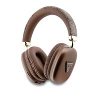 Guess, écouteurs stéréo Bluetooth avec motif triangulaire 4G, marron