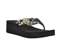 GUESS Women's Ediva Wedge Sandal, Black 001, 9