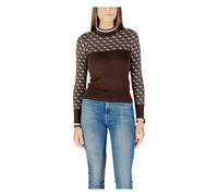 Guess - Elegant Jacquard Sweater - Femme - Pulls - Brun - Taille: 40 FR