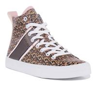 Guess Elga Baskets synthétiques à lacets pour femmes en marron (Brun, 40) 39