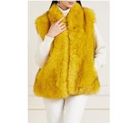 GUESS Elodie Faux Fur Vest Laguna Gold Cardigan Multi Taille: XS | Cardigans Outlet | Femme | Jaune