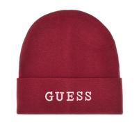 Guess - Embroidered Logo Beanie - Femme - Accessoires - Rouge - Taille: L