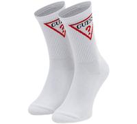 GUESS Erin Sport Avec Triangle Logo Chaussettes Femmes en Blanc Rouge