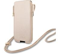 Guess Étui à bandoulière pour smartphone Apple iPhone 12 Mini / 12 / 12 Pro Gold