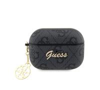 Guess Étui à Breloques pour AirPods Pro 2 Motif 4G Script Noir