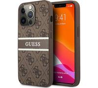 Coque pour iPhone 13 Pro avec Imprimé et Bande Monochrome Luxe Marron