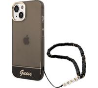 Guess, Étui de protection Colors avec collier de perles Apple iPhone 14, Noir