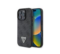 Guess Étui en Cuir pour iPhone 16 Pro, Noir