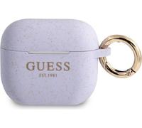 Guess Étui en silicone à paillettes pour AirPods 3 - violet