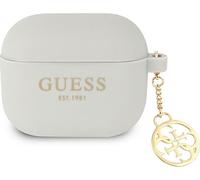 Guess Etui en silicone gris clair pour AirPods 3 de la collection Charm 4G
