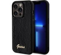 Guess, étui flexible antichoc pour iPhone 14 Pro Max avec motif à paillettes, noir