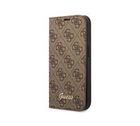 Guess Étui Folio GUBKP14MHG4SHW pour iPhone 14 Plus Imprimé 4G Support intégré Marron