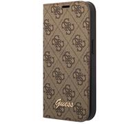 Guess 4G Metal Camera Outline Book Case, Marron - iPhone 14 Pro