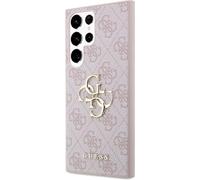 GUESS Étui GUHCS23L4GMGPI Samsung S23 Ultra S918 Rose 4G Big Metal Logo