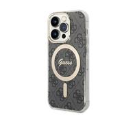 GUESS CG Mobile Coque pour iPhone 15 Pro Max - Compatible avec MagSafe IML 4G - Coque Rigide Anti-Rayures - Résistante aux Chutes - Protection arrière intégrale Fine pour iPhone 15 Pro Max 6,7 Pouces
